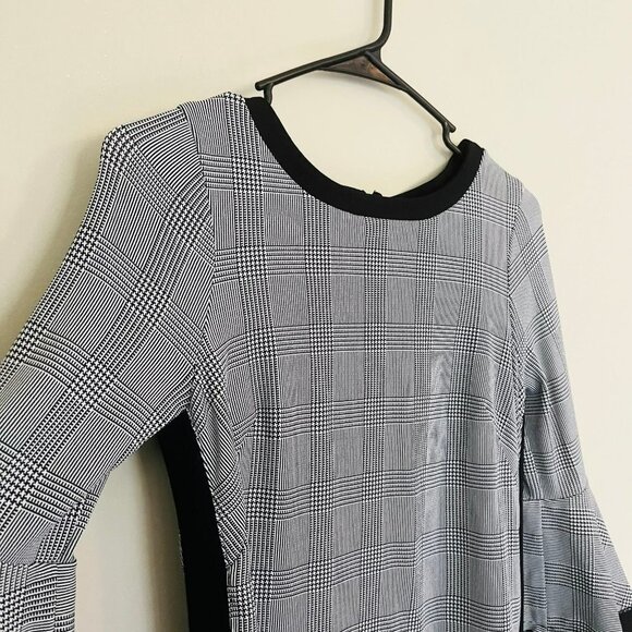 Three Dots Glen Plaid Sheath Dress SZ M - Picture 4 of 9